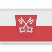 Vlag van Regensburg, Duitsland Sticker (Voorkant)