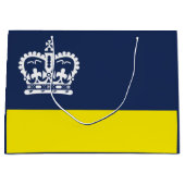 Vlag van Regina, Saskatchewan Large Gift Bag Groot Cadeauzakje (Voorkant)