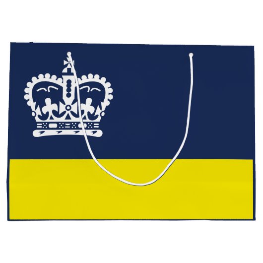 Vlag van Regina, Saskatchewan Large Gift Bag Groot Cadeauzakje (Achterkant)
