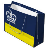 Vlag van Regina, Saskatchewan Large Gift Bag Groot Cadeauzakje (Voorkant Gekanteld)