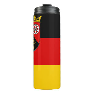 Vlag van Rheinland-Pfalz Thermal Tumbler Thermosbeker