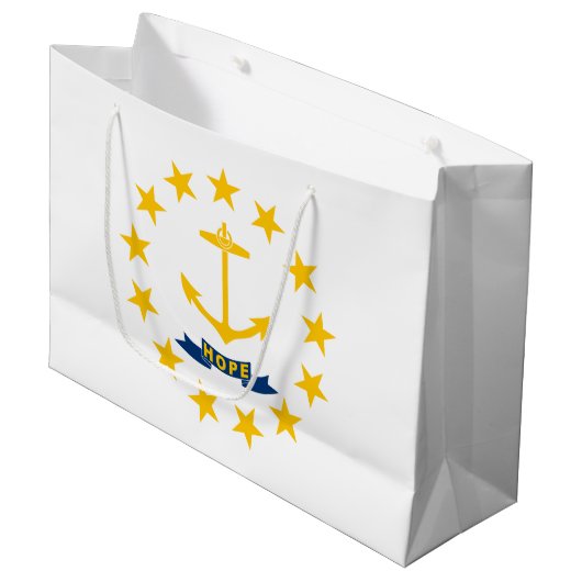 Vlag van Rhode Island Groot Cadeauzakje (Voorkant Gekanteld)