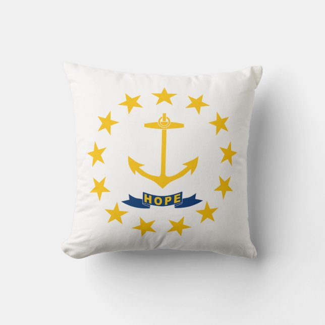 Vlag van Rhode Island Kussen (Voorkant)