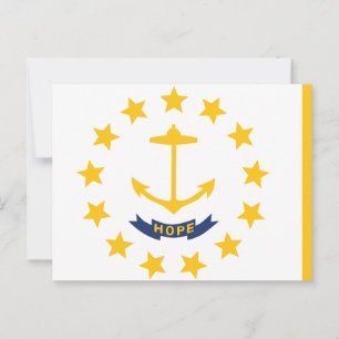 Vlag van Rhode Island Little Rhody 13 sterren Briefkaart