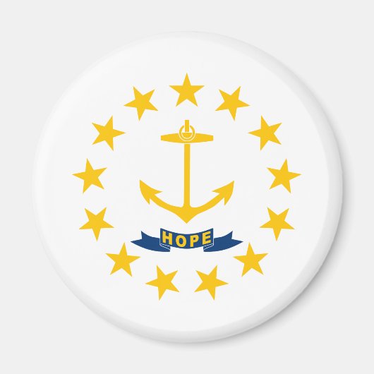 Vlag van Rhode Island Magneet (Voorkant)