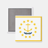 vlag van Rhode Island Magneet (Voorkant / Achterkant)