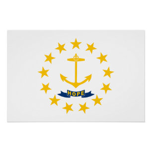 Vlag van Rhode Island Perfect Poster