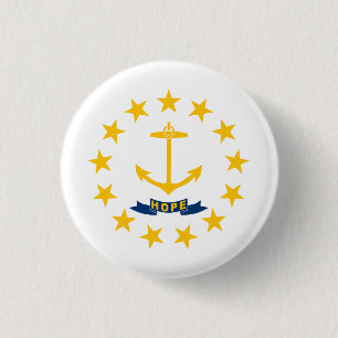 Vlag van Rhode Island Ronde Button 3,2 Cm