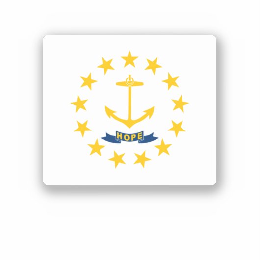 Vlag van Rhode Island Sticker (Voorkant)