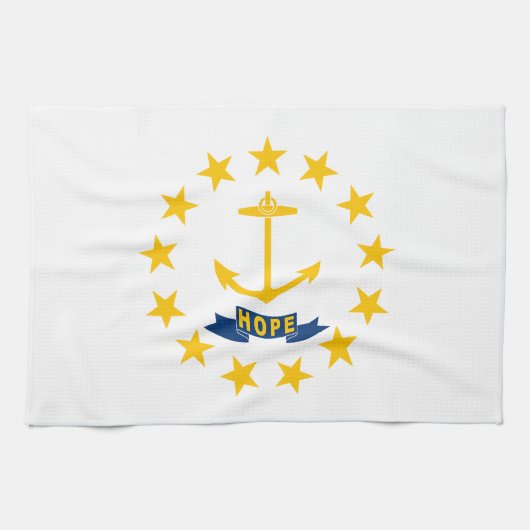 Vlag van Rhode Island Theedoek (Horizontaal)