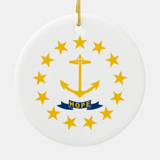 Vlag van Rhode Island (VS-staat) Keramisch Ornament (Achterkant)