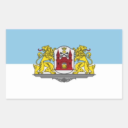 Vlag van Riga, Letse rechthoekige sticker (Voorkant)