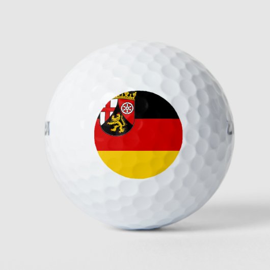 Vlag van Rijnland-Palts Golf Balls Golfballen (Voorkant)