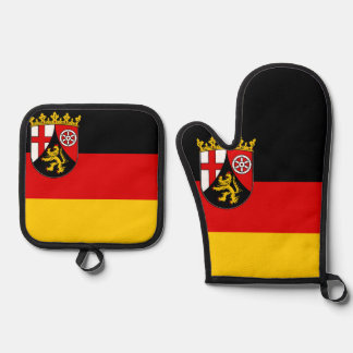 Vlag van Rijnland-Palts Ovenwant & Pannenlap Set