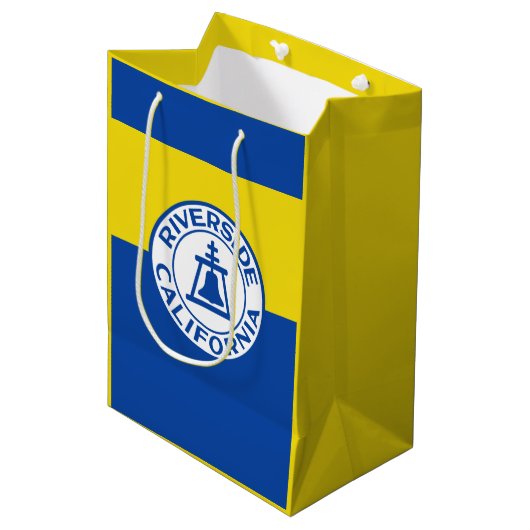 Vlag van Riverside, Californië Medium Cadeauzakje (Voorkant Gekanteld)