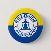 Vlag van Riverside, Californië Ronde Button 5,7 Cm (Voorkant)