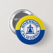 Vlag van Riverside, Californië Ronde Button 5,7 Cm (Voorkant /achterkant)