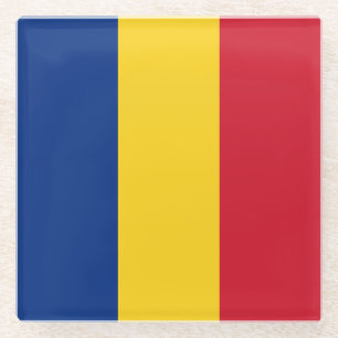 Vlag van Roemenië Glazen Onderzetter