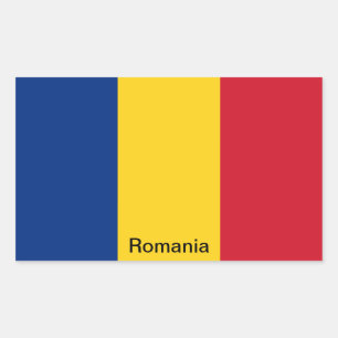 Vlag van Roemenië Rechthoekige Sticker