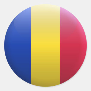 Vlag van Roemenië Ronde Sticker