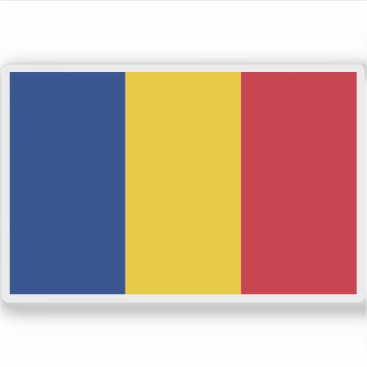 Vlag van Roemenië Sticker (Voorkant)