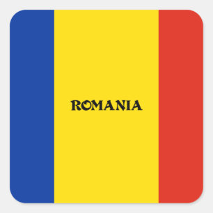 Vlag van Roemenië Vierkante Sticker