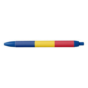 Vlag van Roemenië Zwarte Inkt Pen