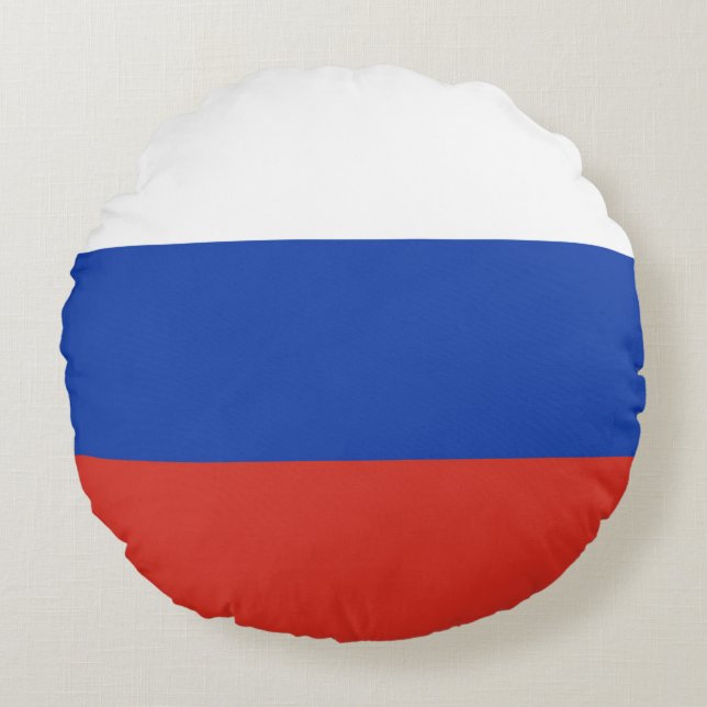 Vlag van Rusland Rond Kussen (Voorkant)