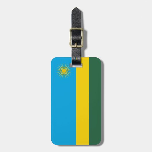 Vlag van Rwanda Bagagelabel (Voorkant verticaal)