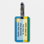 Vlag van Rwanda Easy ID Personal Bagagelabel (Achterkant verticaal)