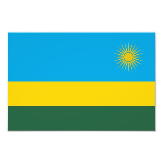 Vlag van Rwanda Foto Afdruk (Voorkant)