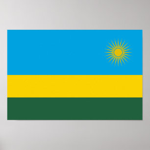Vlag van Rwanda Poster