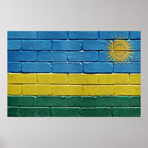 Vlag van Rwanda Poster