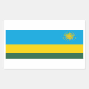 Vlag van Rwanda Rechthoekige Sticker