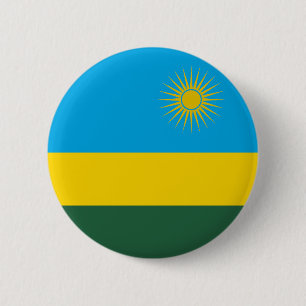 Vlag van Rwanda Ronde Button 5,7 Cm