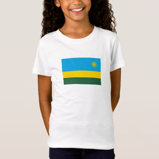 Vlag van Rwanda T-shirt (Voorkant)