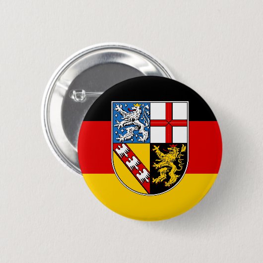 Vlag van Saarland Button (Voorkant /achterkant)
