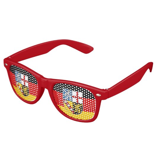 Vlag van Saarland Retro zonnebril (Gekanteld)