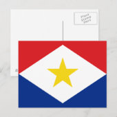 Vlag van Saba Briefkaart (Voorkant / Achterkant)