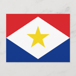 Vlag van Saba Briefkaart
