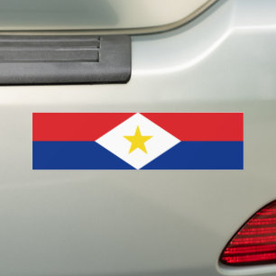 Vlag van Saba Bumpersticker