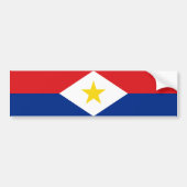 Vlag van Saba Bumpersticker (Voorkant)
