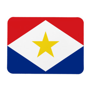 Vlag van Saba Magneet