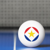 Vlag van Saba Pingpongballen (Net)