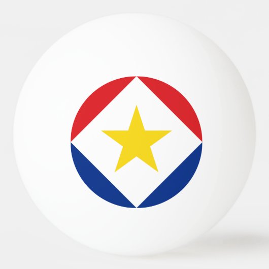 Vlag van Saba Pingpongballen (Voorkant)