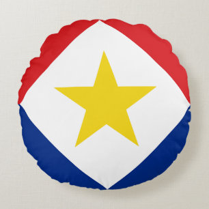 Vlag van Saba Rond Kussen