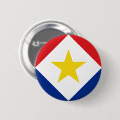 Vlag van Saba Ronde Button 5,7 Cm (Voorkant /achterkant)