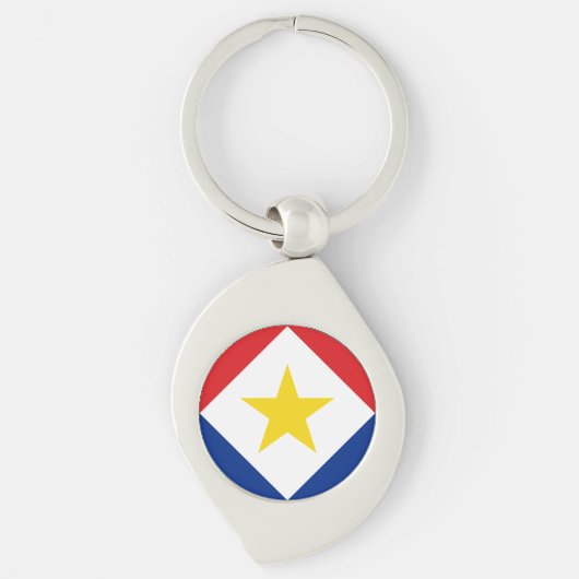Vlag van Saba Sleutelhanger (Voorkant)