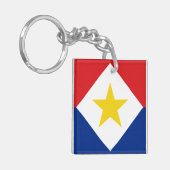 Vlag van Saba Sleutelhanger (Voorkant Links)
