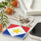 Vlag van Saba Sleutelhanger (Voorkant Rechts)